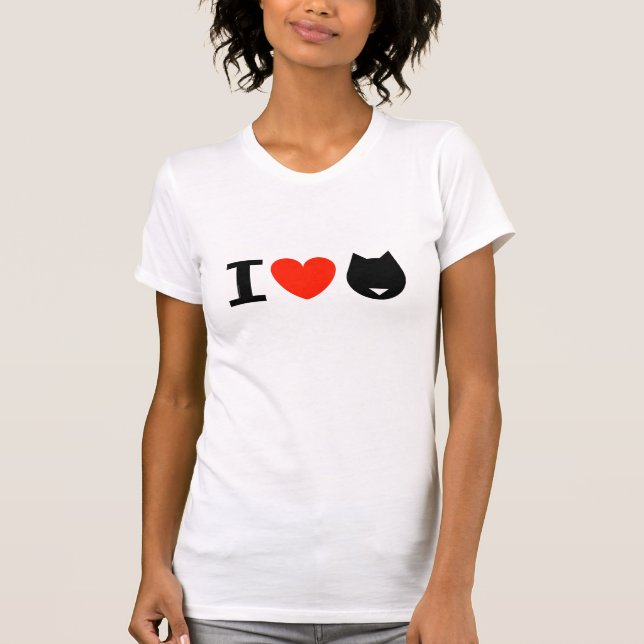 T-shirt "I LOVE CATS" (Devant)