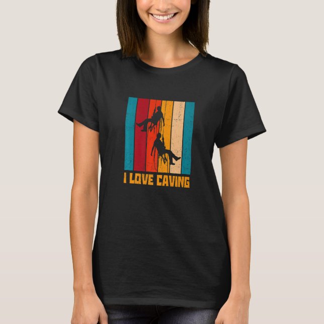 T-shirt I Love Cave Explore Potholing Spelologie Spelunki (Devant)