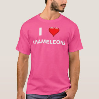 T-shirt I Love Chameleons Heart Chameleon