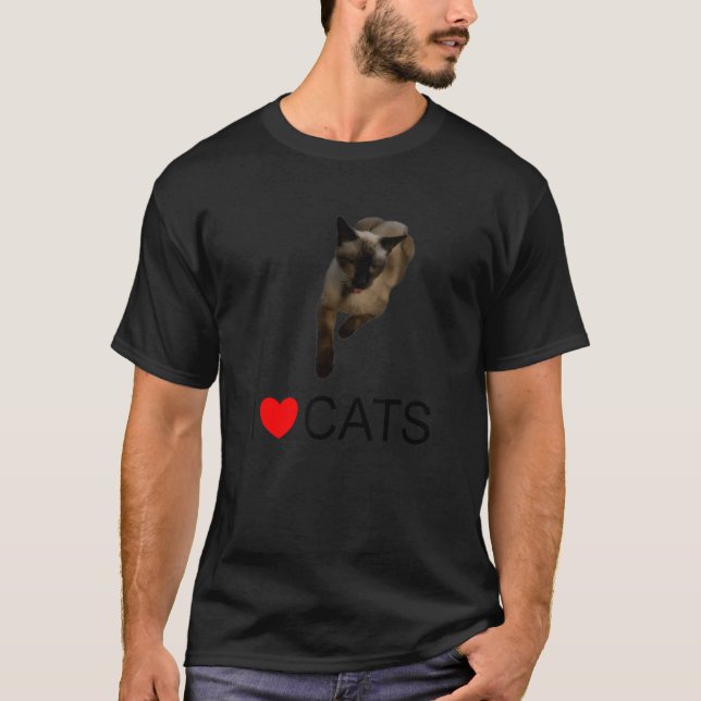 T-shirt I Love Chats I Love Chats For Cats Mum S (Devant)