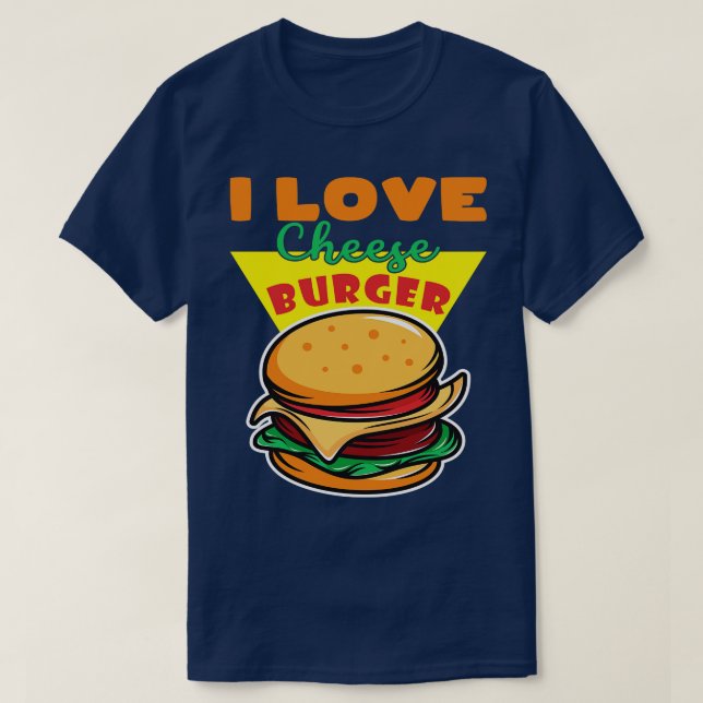 T-shirt I Love Cheese Burger (Design devant)