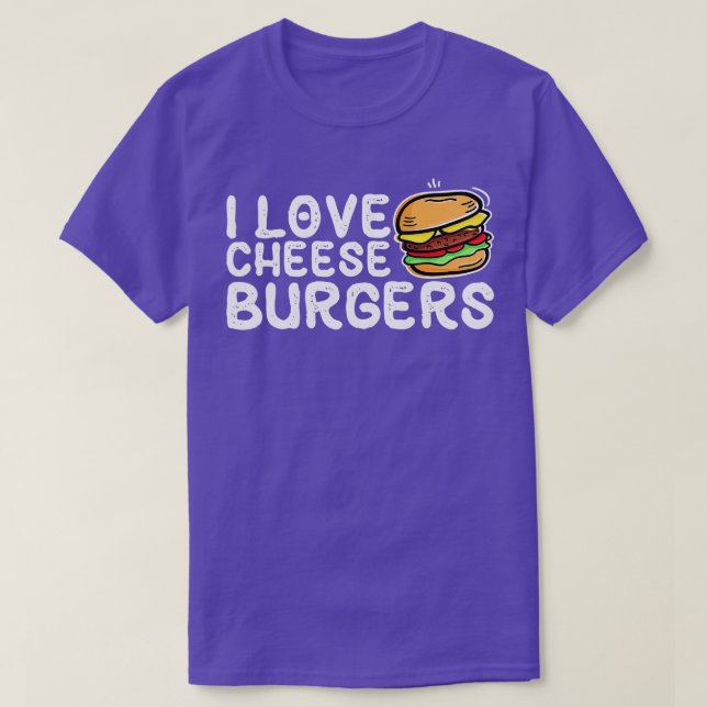 T-shirt I Love Cheese Burgers Hamburger Femmes et Cheesebu (Design devant)