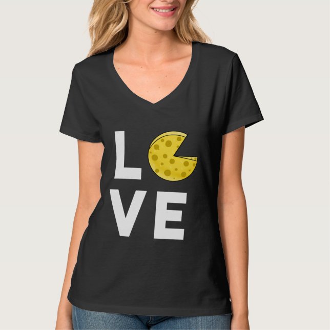 T-shirt I Love Cheese  Cute  Cheese  Food (Devant)