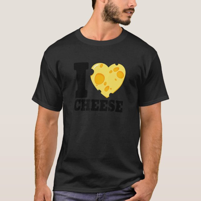 T-shirt I love cheese heart Cheese 's day cheesy  2 (Devant)