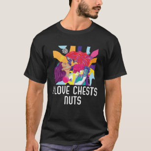 T-shirt I Love Chests Nuts Bisexual Fierté Bisexualité LGB