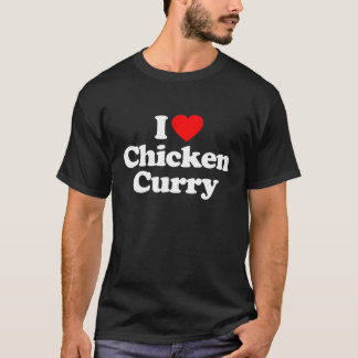 T-shirt I Love Chicken Curry Heart Funny
