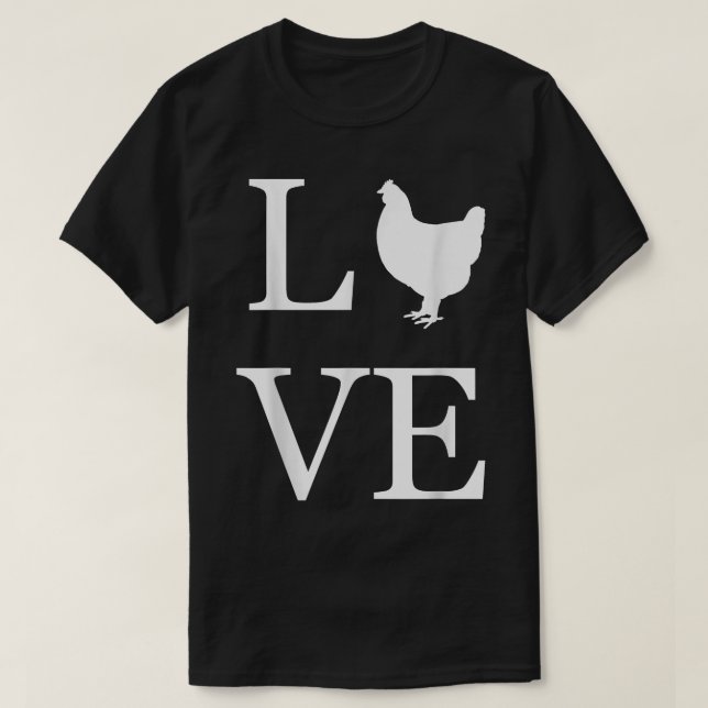 T-shirt I Love Chickens Silhouette Farmer Animal Animaux P (Design devant)