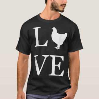 T-shirt I Love Chickens Silhouette Farmer Animal Animaux P