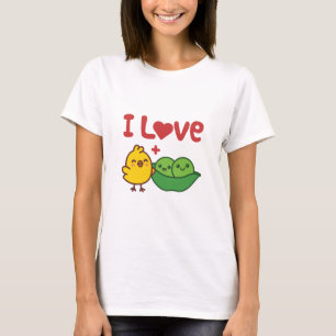 T-shirt I Love Chickpeas Hummus Kawaii