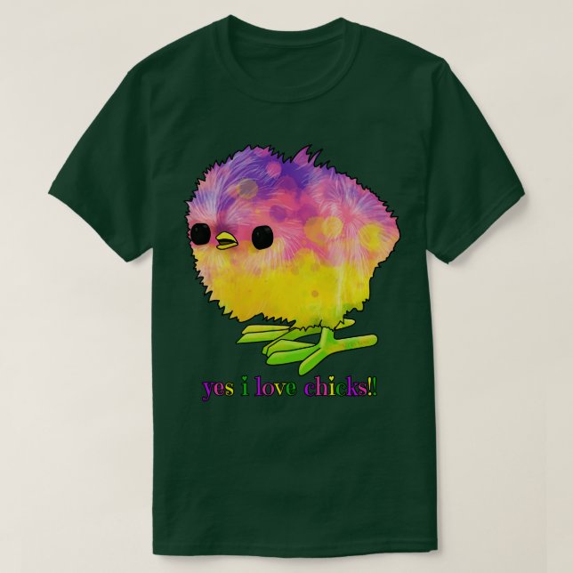 T-shirt I Love Chicks Sapphic (Design devant)