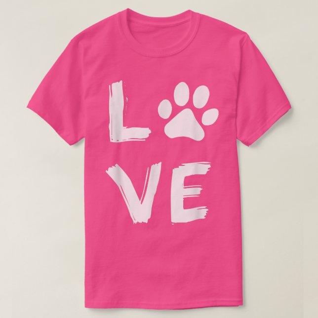 T-shirt I Love Chien Paw Chien Imprimer Chien Amoureux des (Design devant)