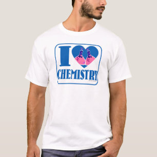 T-shirt I Love Chimie Fun Chimique Science Cartoon