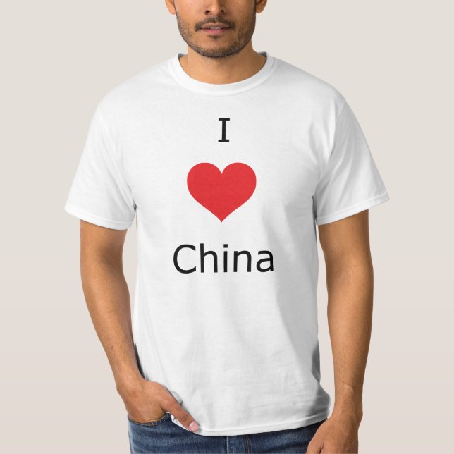 T-shirt I love China (Devant)