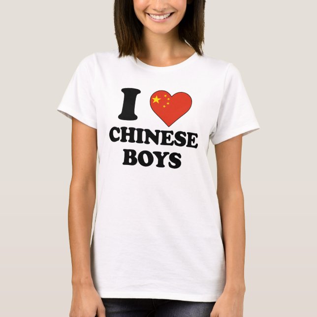 T-shirt I love Chinese Boys (Devant)