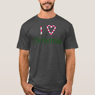 T-shirt I Love Christmas Sucre de canne Heart960