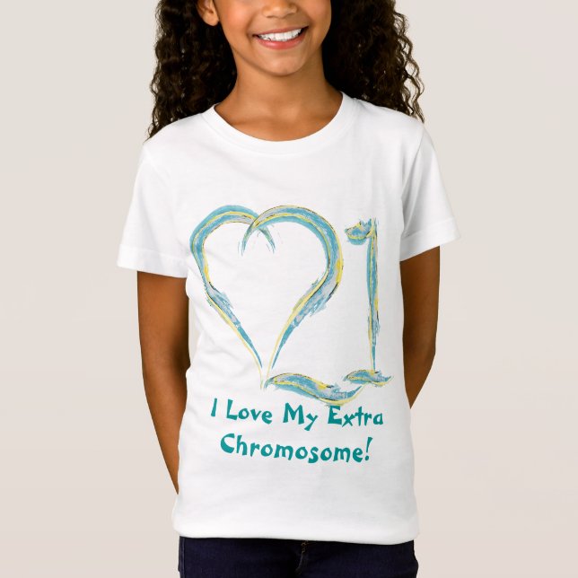 T-Shirt I Love Chromosome 21 (Devant)