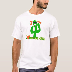 T-shirt I Love Cinco De Mayo Cactus Cartoon