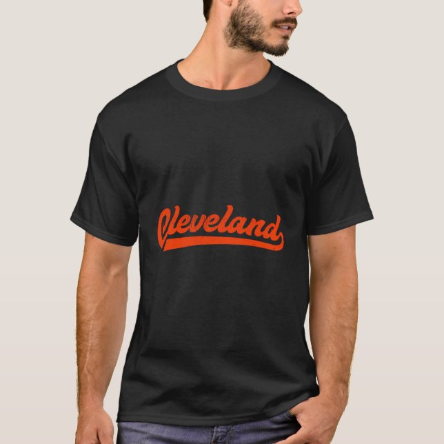 T-shirt I Love Cleveland Ohio Sports Script (Devant)