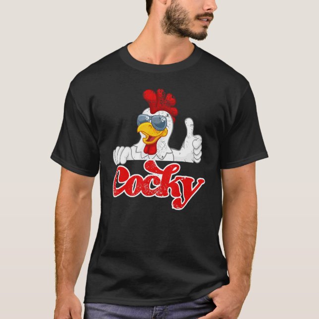 T-shirt I Love Cocky Retro Hilarious Adult Humor (Devant)