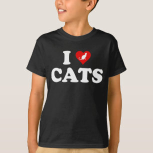 T-shirt I Love (Coeur) Chats