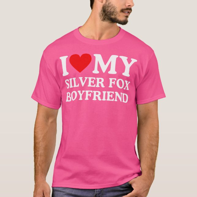 T-shirt I Love (Coeur) Mon ami Silver Fox (Devant)