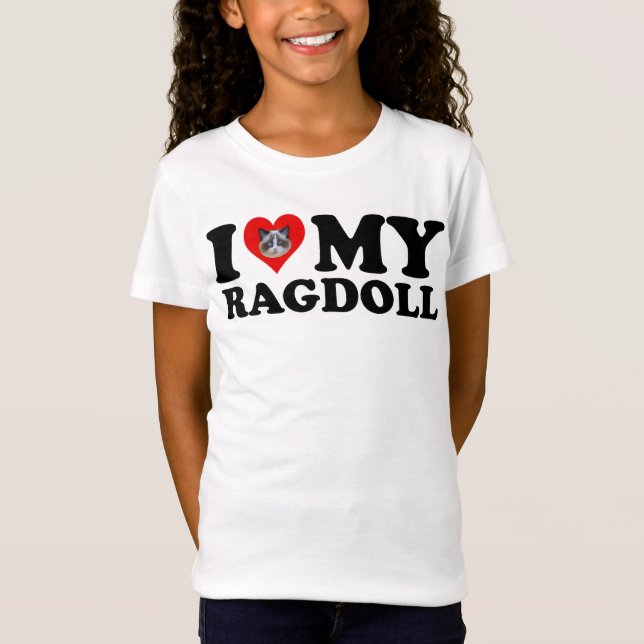 T-Shirt I Love (Coeur) My Ragdoll (Devant)