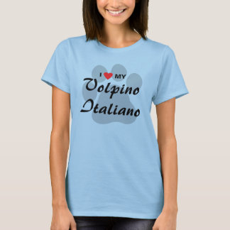 T-shirt I Love (Coeur) My Volpino Italiano