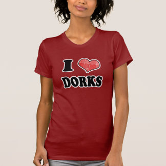 T-shirt I Love (Coeur Plaid) Dorks