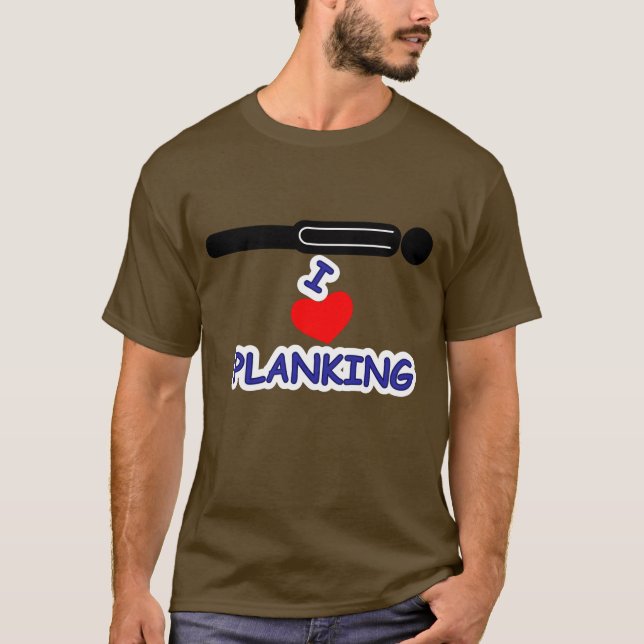 T-shirt I Love (Coeur) Planking (Devant)