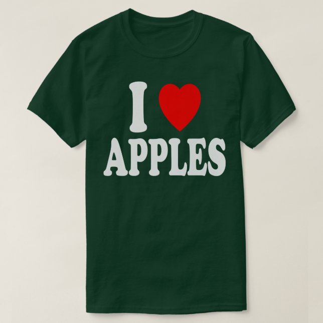 T-shirt I Love (Coeur) Pommes Fruit Automne Collecte Autom (Design devant)