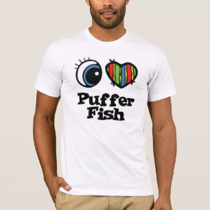 T-shirt I Love (Coeur) Puffer Fish
