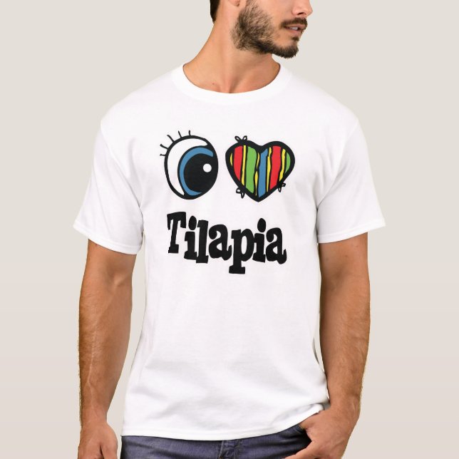 T-shirt I Love (Coeur) Tilapia (Devant)