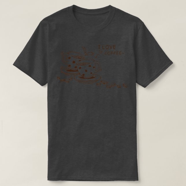 T-shirt I Love Coffee6 (Design devant)