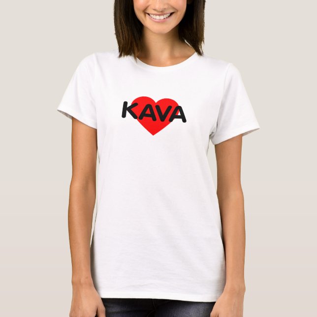 T-shirt I Love Coffee - Kava Lituanie (Devant)