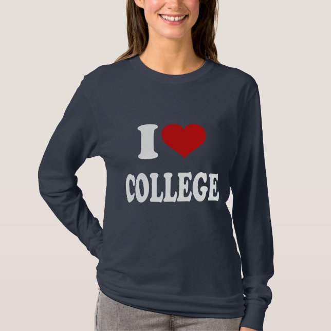 T-shirt I Love College (Devant)