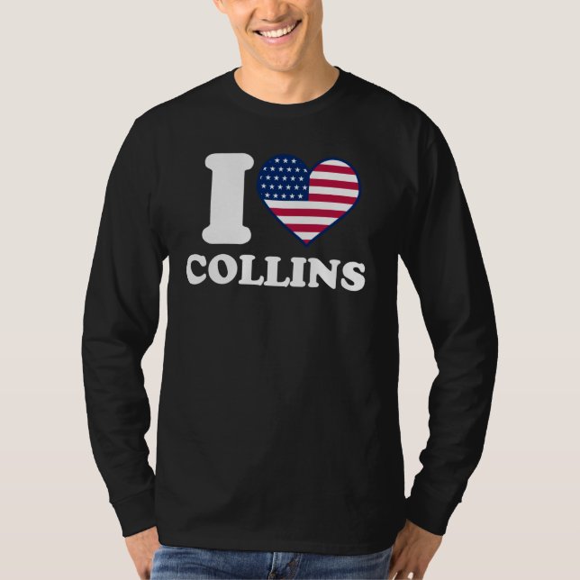 T-shirt I love Collins I heart Collins (Devant)