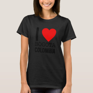T-shirt I Love Colombia Bogota Drapeau Carte Souvenir colo