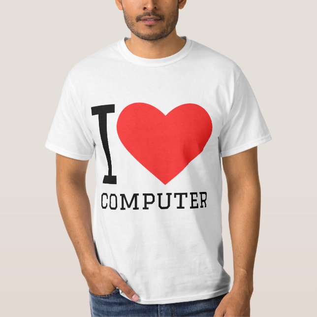 T-shirt I love computer (Devant)