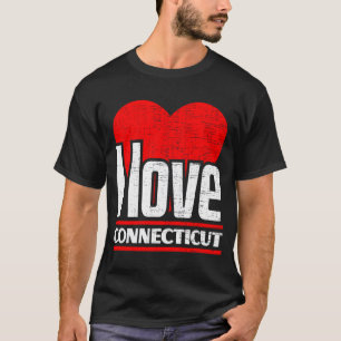T-shirt I Love Connecticut Best Home State I Heart Connec