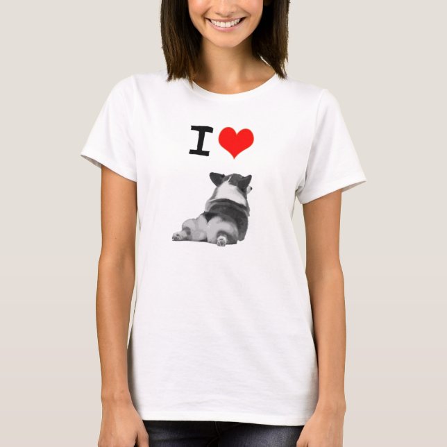 T-shirt I Love Corgi Butts (Devant)