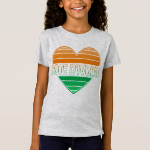 T-Shirt I Love Côte d'Ivoire, Côte d'Ivoire Coeur