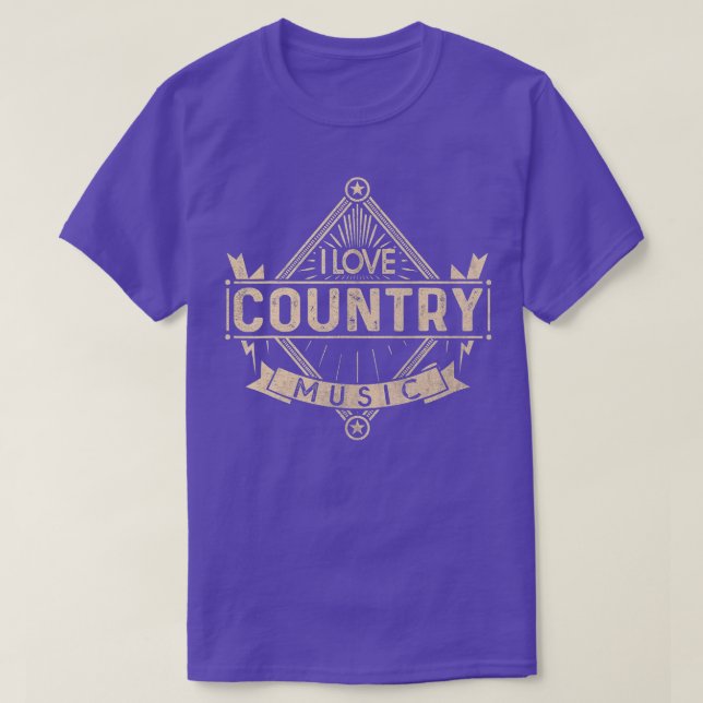 T-shirt I Love Country Music (Design devant)