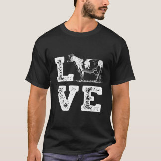 T-shirt I Love Cows Cow Dairy Farmer Farm