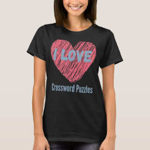 T-shirt I Love Crossword Puzzles Heart Image Hobby Ou Hobb