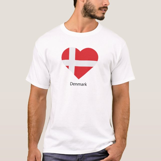 T-shirt I Love Danemark (Devant)
