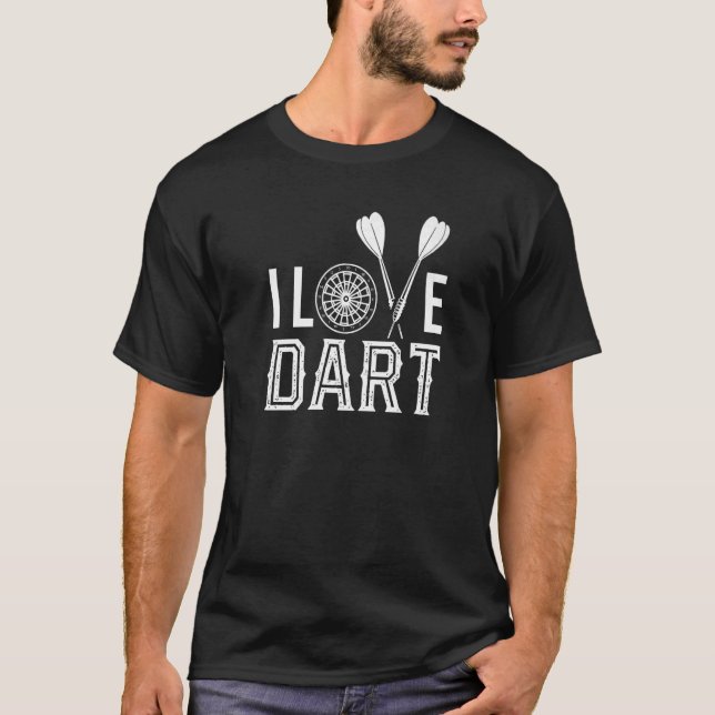 T-shirt I Love Dart Team Player Darts Thon (Devant)