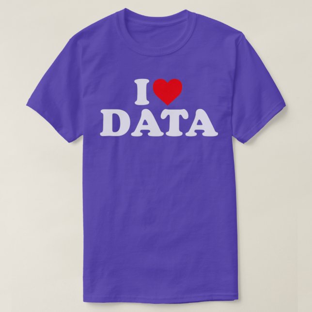 T-shirt I Love Data Heart (Design devant)