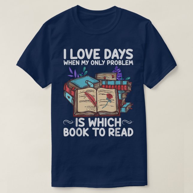 T-shirt I Love Days Lecture Livres, Book Lovers Day (Design devant)