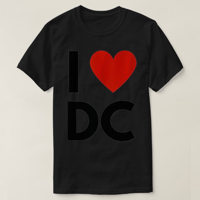 T-shirt I Love DC Heart District de Columbia Love Fan Appa (Design devant)