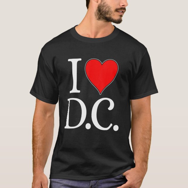 T-shirt I Love Dc Washington District De Columbia Heart Sh (Devant)